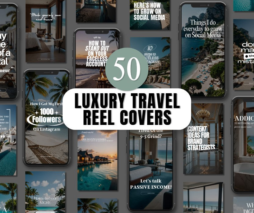 50 Luxury Travel Instagram Reel Covers W/ Photos